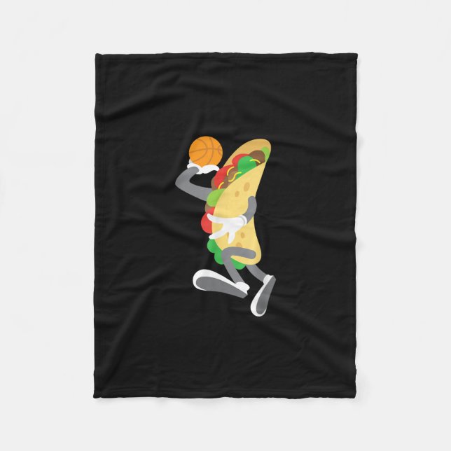 Cinco De Mayo Taco Basketball Sports Player Fleecefilt (Framsidan)