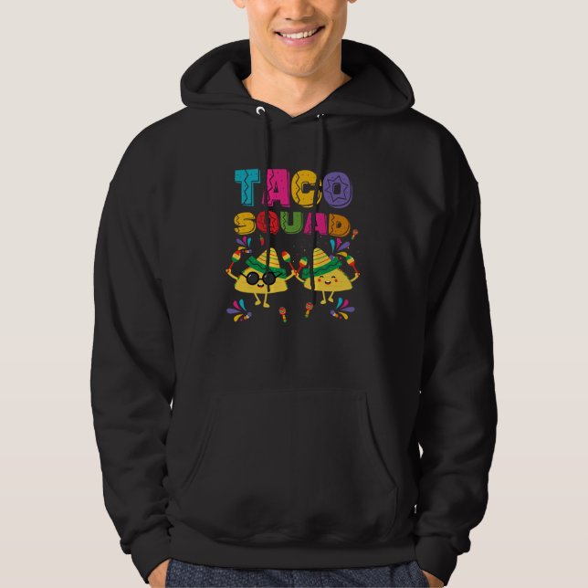 Cinco De Mayo Taco Squad Mexican Lets Fiesta  Men  Hoodie (Framsida)