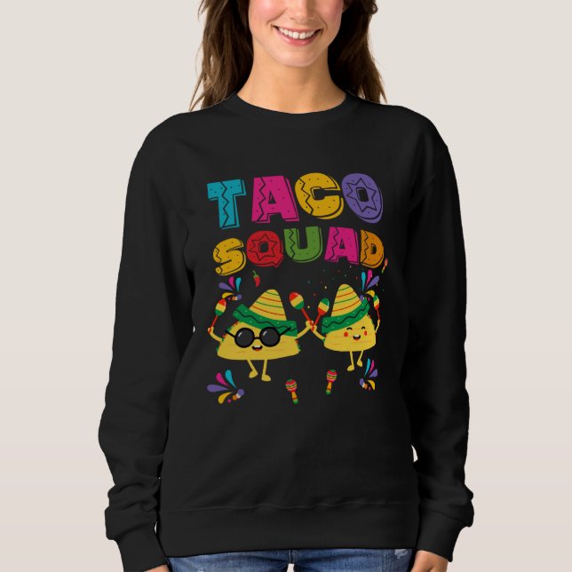 Cinco De Mayo Taco Squad Mexican Lets Fiesta  Men  T Shirt (Framsida)