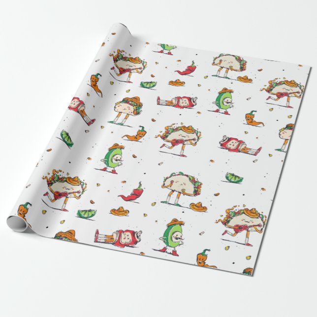 cinco de mayo tacos kawaii mexican presentpapper (Utrullad)