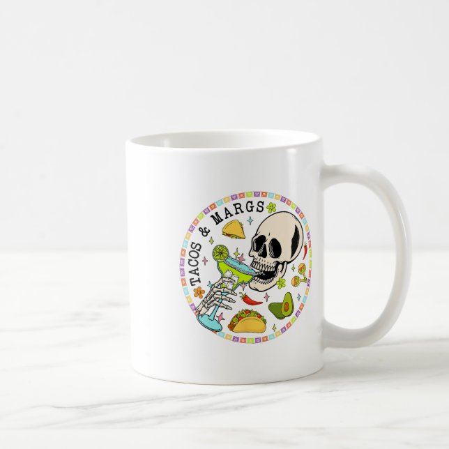 Cinco de Mayo Tacos och Margs Mexikanska Fiesta Pa Kaffemugg (Höger)