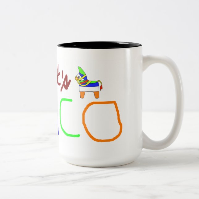 Cinco de Mayo Taza de Cafe Två-Tonad Mugg (Höger)