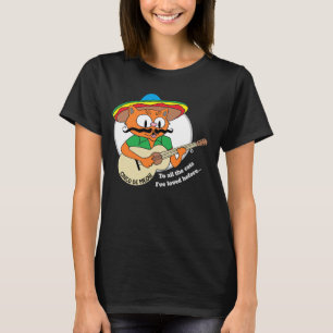 Cinco De Mayo Tecknad Katt Rolig T Shirt