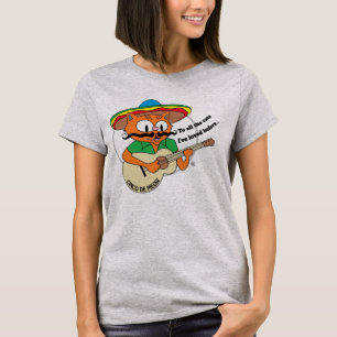 Cinco De Mayo Tecknad Katt Rolig T Shirt