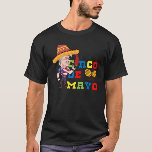 Cinco De Mayo Tequila Tacos Mexican Beer Lycklig C T Shirt (Framsida)