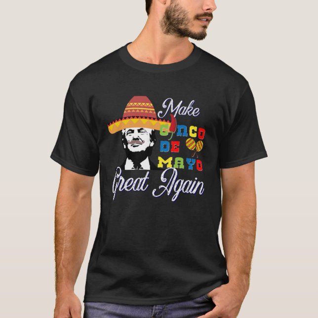 Cinco De Mayo Tequila Tacos Mexican Beer Lycklig C T Shirt (Framsida)
