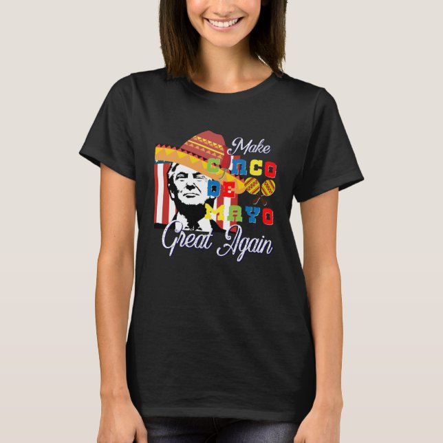 Cinco De Mayo Tequila Tacos Mexican Beer Lycklig C T Shirt (Framsida)