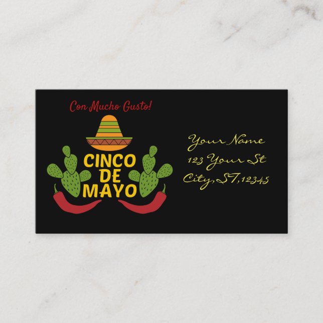 Cinco de Mayo Thunder_Cove Visitkort (Framsida)