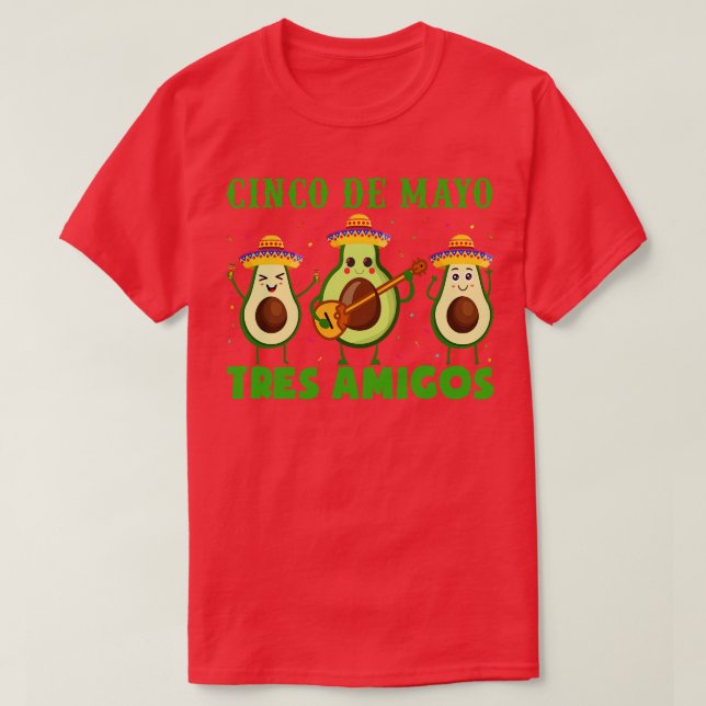 Cinco De Mayo Tres Amigos T Shirt (Design framsida)