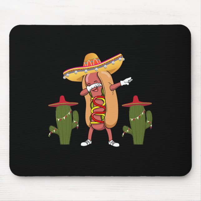 Cinco De Mayo Tröja Varm Hund Kaktus Dansar  Musmatta (Framsidan)