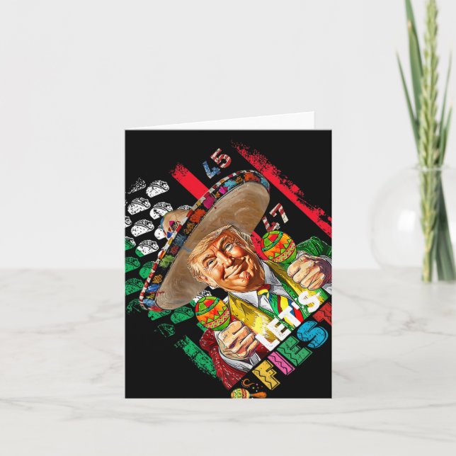 Cinco De Mayo Trump Taco Funny Mexican Trump Låt o Kort (Framsida)