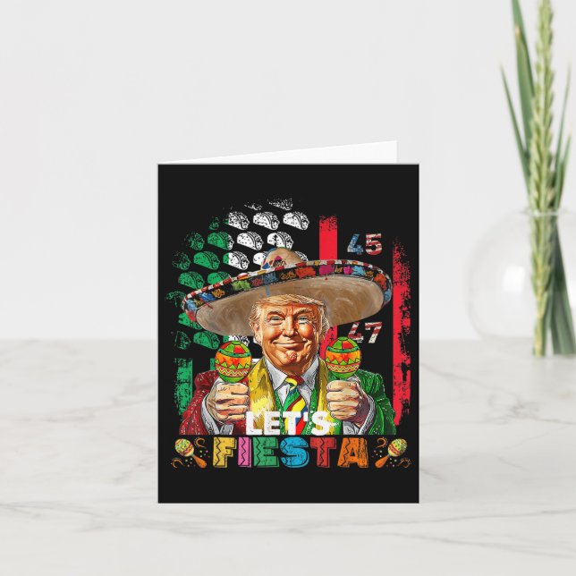 Cinco De Mayo Trump Taco Funny Mexican Trump Lets Kort (Framsida)