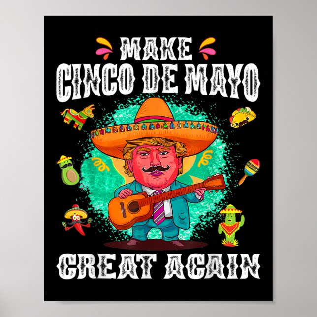 Cinco De Mayo Underbar igen Lusny Mexican Trump So Poster (Framsidan)