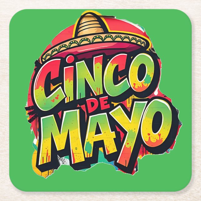 Cinco De Mayo Underlägg Papper Kvadrat (Framsidan)