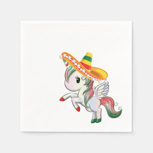 Cinco de Mayo Unicorn Pegasus Pappersservett