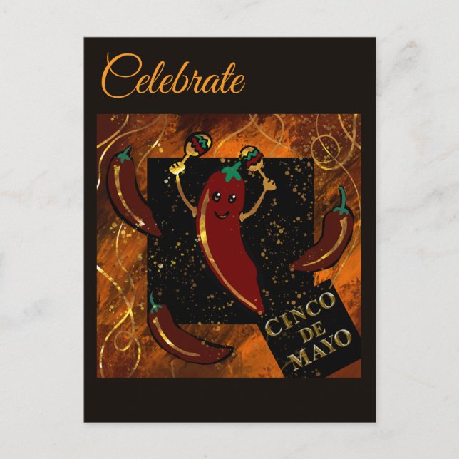 Cinco de Mayo  Vykort (Framsida)