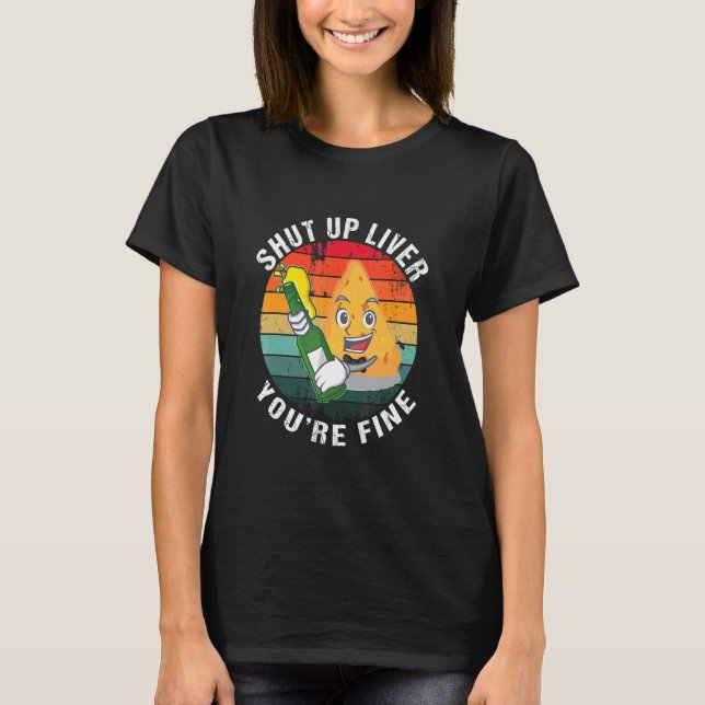Cinco De Mayo Whiskey Beer Drinking CloUp Liver T Shirt (Framsida)