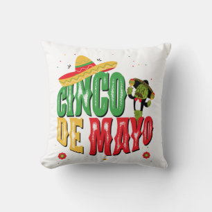Cinco De Mayo with Hat Cactus Funny Cinco De Mayo Kudde