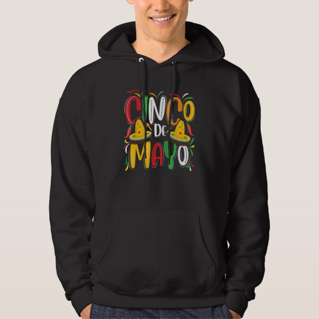 Cinco De Mayo Women Men Mexican Party 5 De Mayo Hoodie (Framsida)