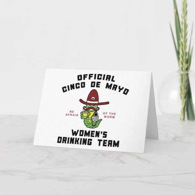 Cinco de Mayo Women's Drinking Team Kort (Framsida)