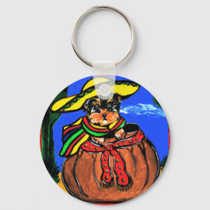 Cinco de Mayo Yorkie Poo Nyckelring