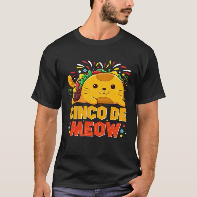Cinco De Meo  Mexican Cat Cinco De Mayo Costume Ta T Shirt (Framsida)