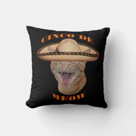 Cinco De Meow Cat Cinco De Mayo Mexiko Kudde