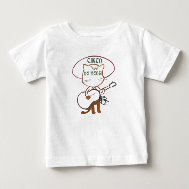 Cinco De Meow Cat T Shirt (Framsida)