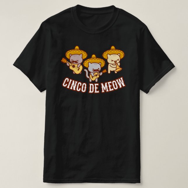 Cinco de Meow Cat T-Shirt (Design framsida)