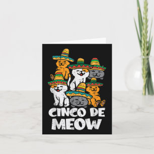 Cinco De Meow Cats Kitten Cute Cinco De Mayo Women Kort