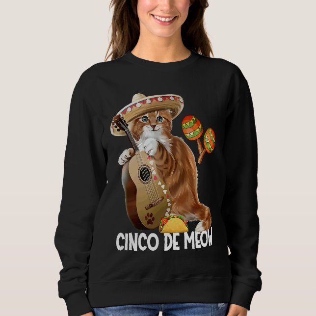 Cinco De Meow  Cinco De Mayo Kattkostym T Shirt (Framsida)