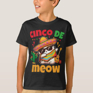 Cinco De Meow Dabbing Cat Lover Mexican Fiesta T Shirt