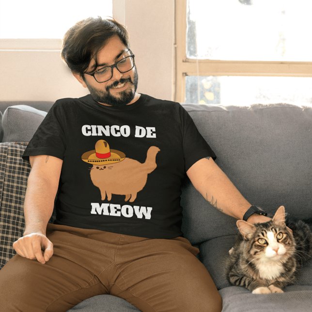 CINCO DE MEOW FUNNY CAT T-SHIRT T-SHIRTS (Skapare uppladdad)
