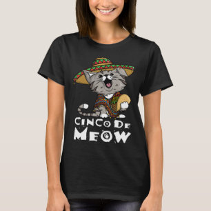 Cinco De Meow med leende katt taco och Sombrero T Shirt