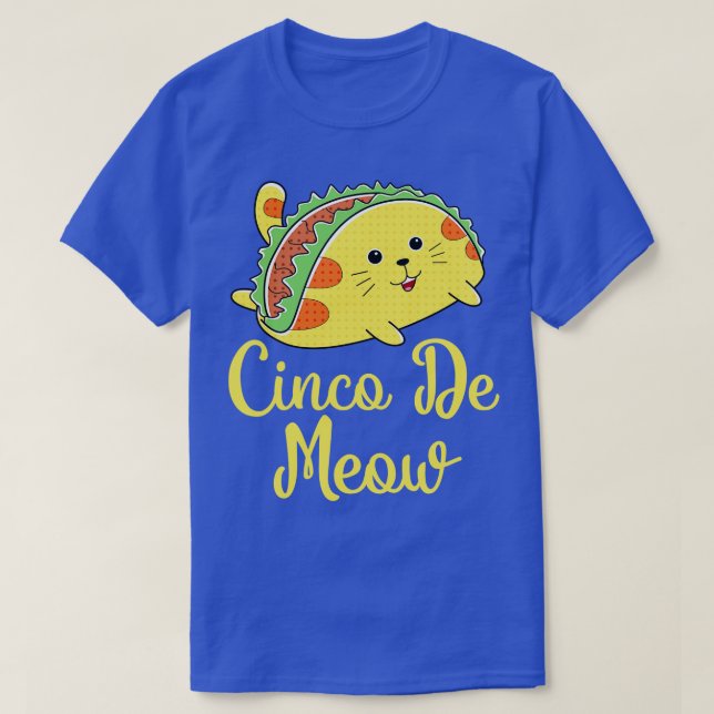 Cinco De Meow T Shirt (Design framsida)