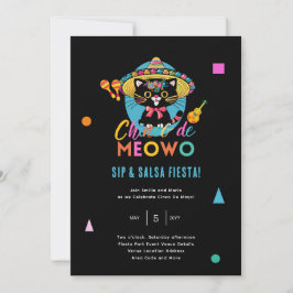 Cinco De Meowo Roligt Fiesta Cat Mayo Party Inbjudningar