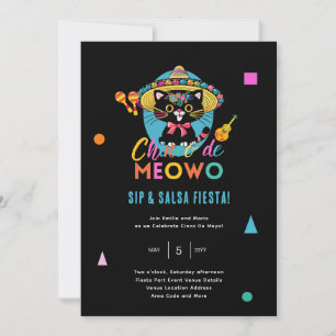 Cinco De Meowo Roligt Fiesta Cat Mayo Party Inbjudningar