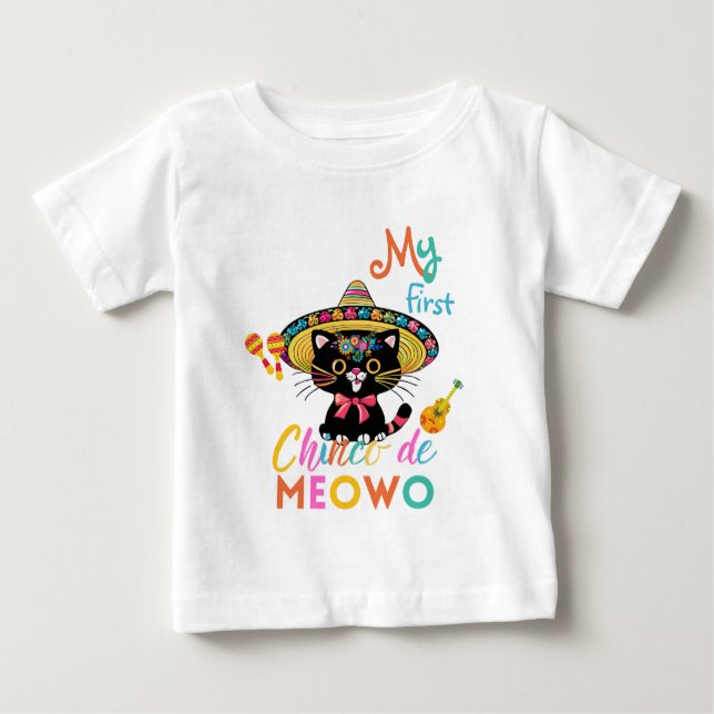 CINCO DE MEOWO Tee for Baby 1st Cinco De Mayo (Framsida)