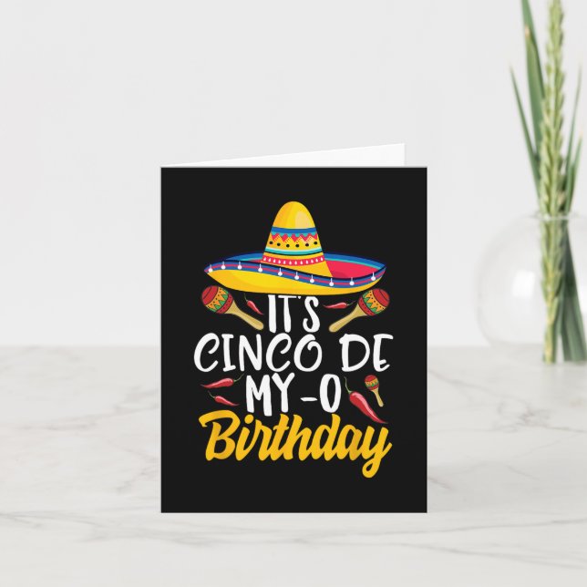 Cinco De My-o Birthday Cinco De Mayo Fiesta P Kort (Framsida)