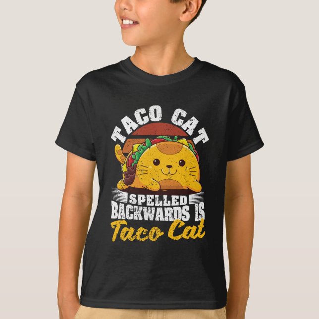 Cinco De Myo Cats Tacocat, baklänges T Shirt (Framsida)