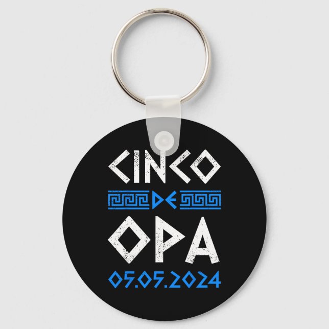 Cinco De Opa Funny Cinco De Mayo Orthodox Greece E Nyckelring (Framsida)