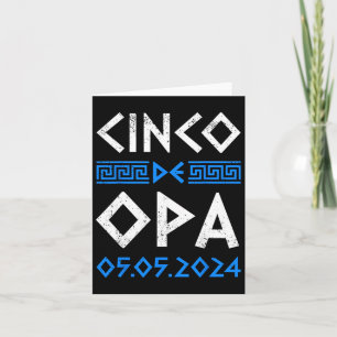 Cinco De Opa Rolig Cinco De Mayo Ortodox Grekisk P Kort