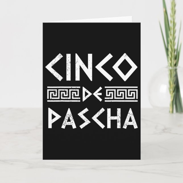 Cinco De Pascha Grekland Flag Rolig Grekisk Påsk C Kort (Framsida)