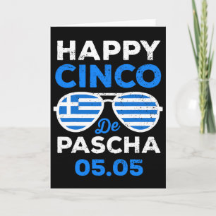 Cinco De Pascha Grekland Flag Rolig Grekisk Påsk C Kort