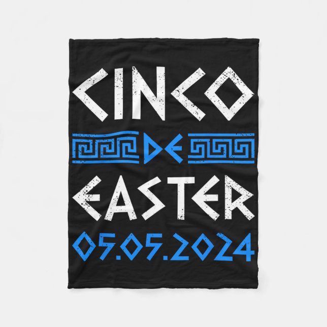 Cinco De Påsk Funny Cinco De Mayo Orthodox Grekisk Fleecefilt (Framsidan)