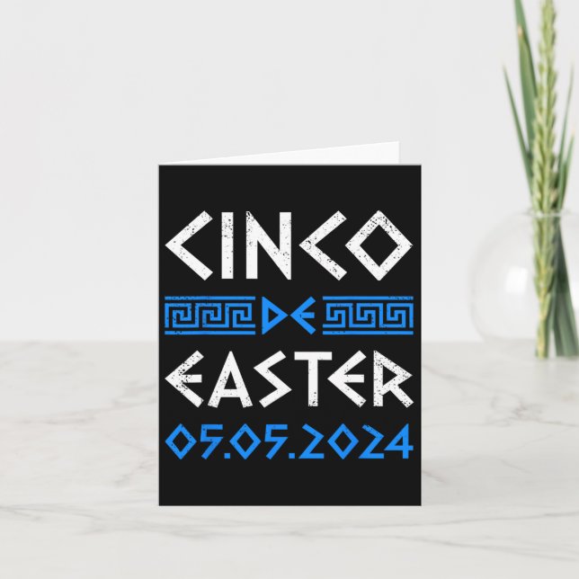 Cinco De Påsk Funny Cinco De Mayo Orthodox Grekisk Kort (Framsida)
