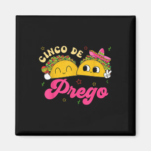 Cinco De Prego Taco Sombrero Graviditet Annonserin Magnet
