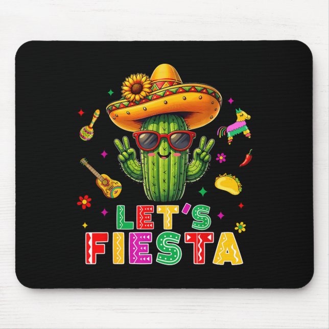 Cincodemaj mexikansk kaktus rolig låt oss fiestaCi Musmatta (Framsidan)