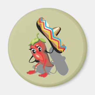 CincoDeMayo-050 RED HETT CHILI PEPPER SOMBRERO HAT Magnet