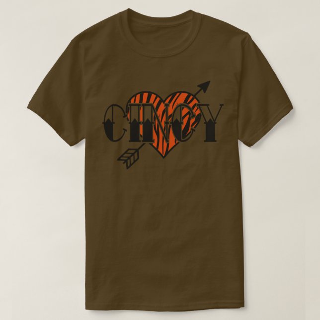 Cincy Tatto Heart T Shirt (Design framsida)
